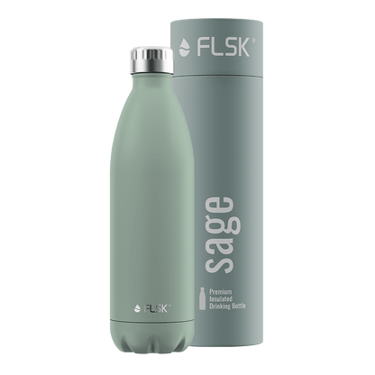 FLSK Trinkflasche 1000 ml aus Edelstahl sage