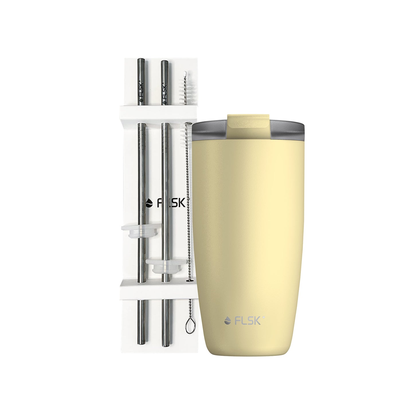 FLSK Kaffeebecher und Strohhalm Bundle