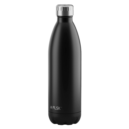 FLSK Trinkflasche aus Edelstahl 1000 ml black