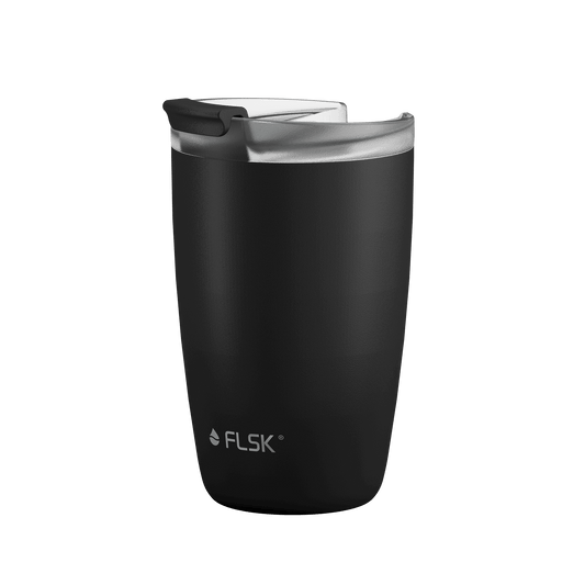 FLSK Kaffeebecher 350 ml black aus Edelstahl