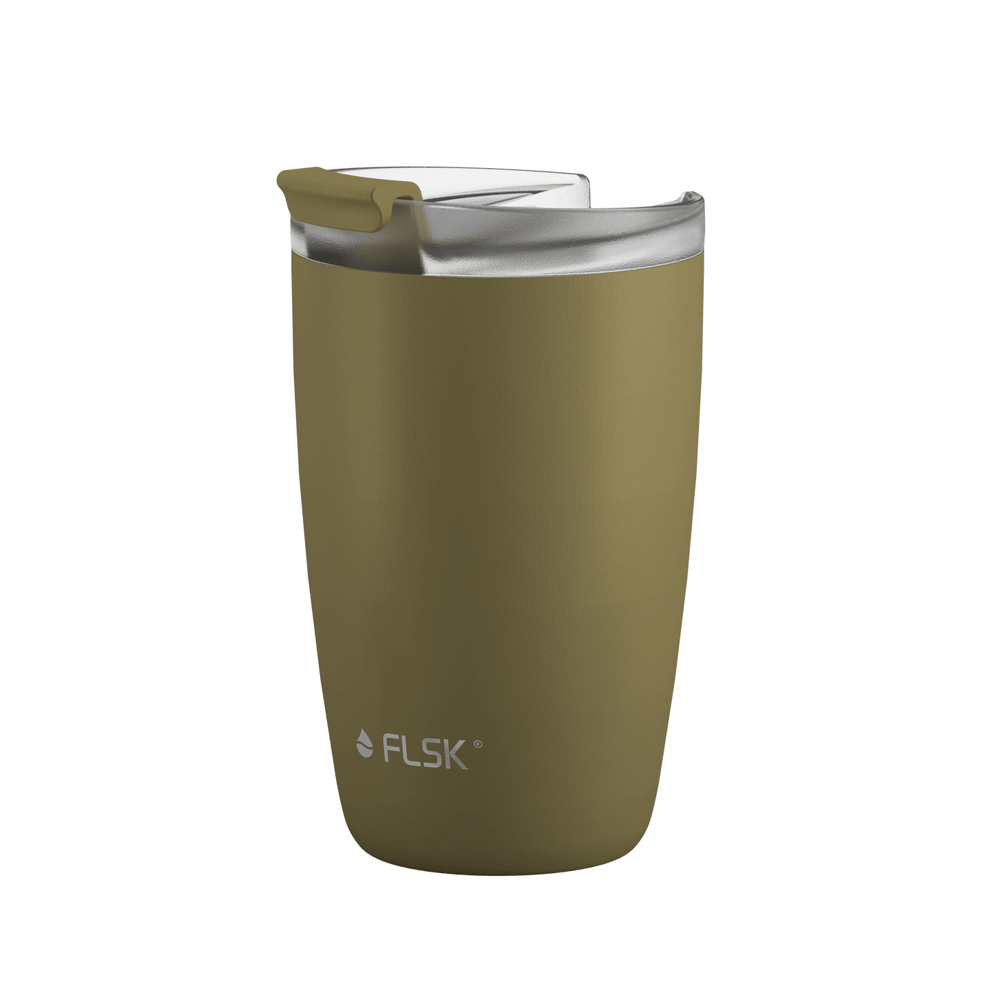 FLSK Kaffeebecher 350 ml khaki aus Edelstahl